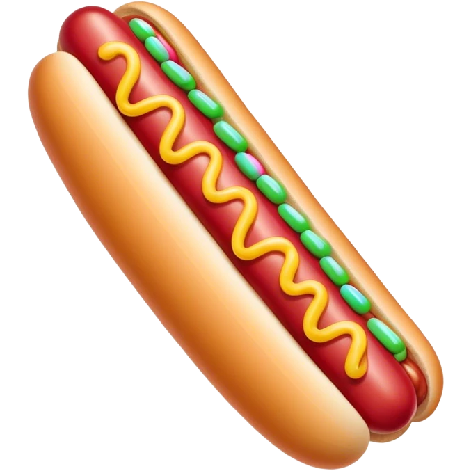 hotdog made of candy emoji