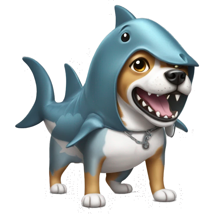 dog with shark outfit emoji