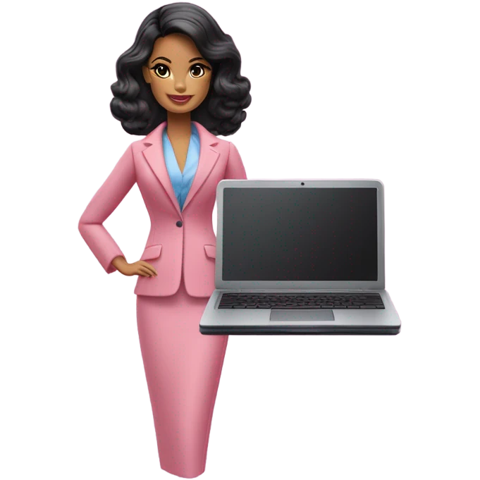 una barbie morena siendo profesional empresarial emoji