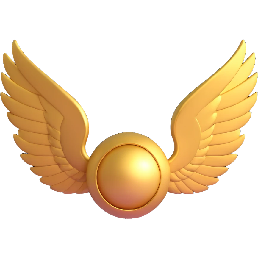 golden snitch with wings emoji