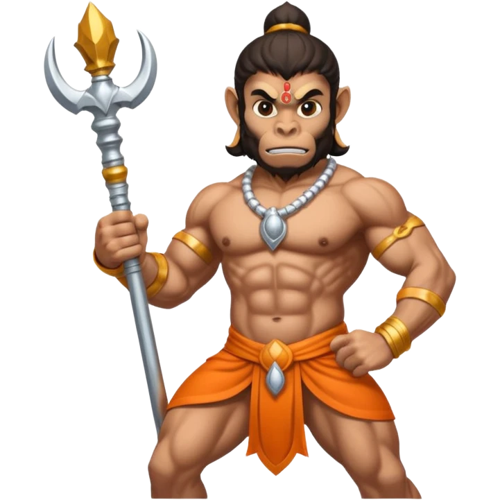 Hanuman sliver mace emoji