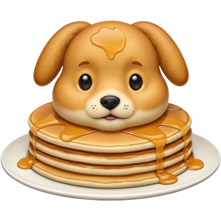 dog in the shape of pancake emoji