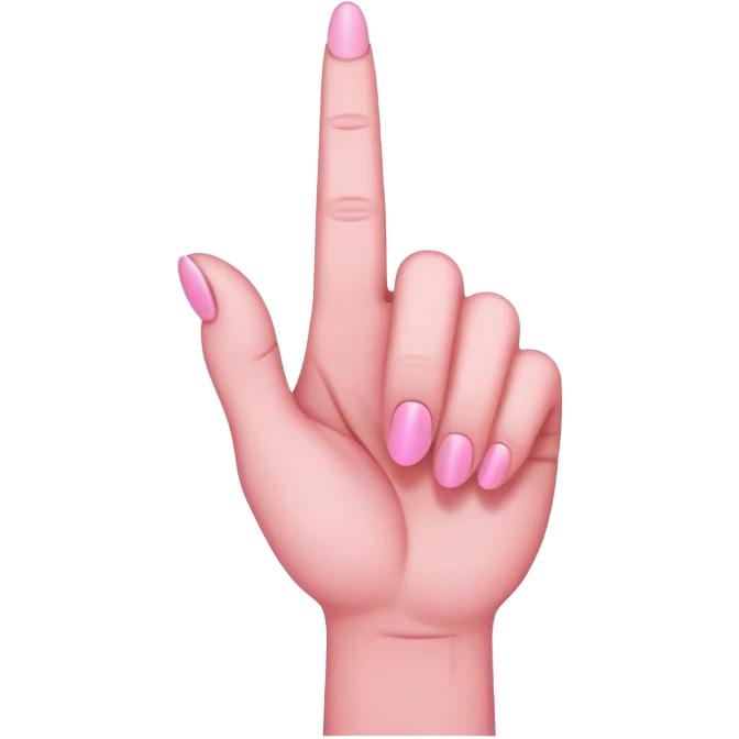 pink middle finger emoji