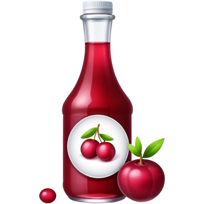 Cranberry juice bottle emoji