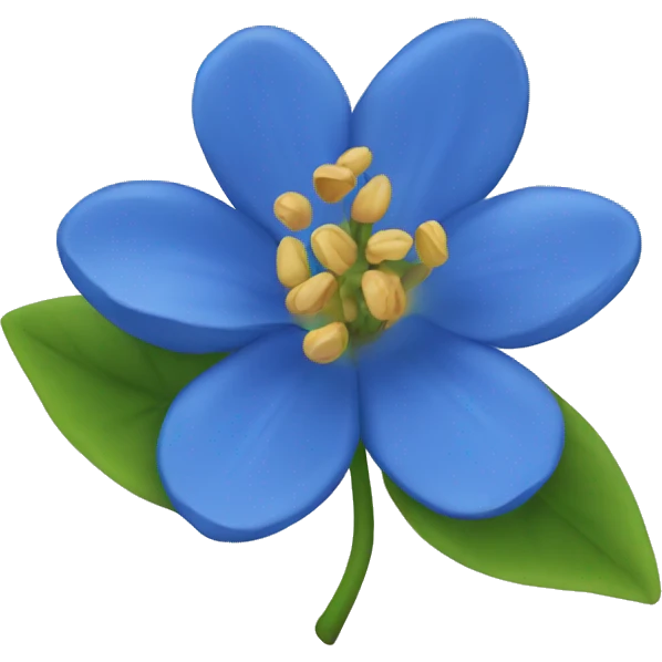 Flor azul emoji