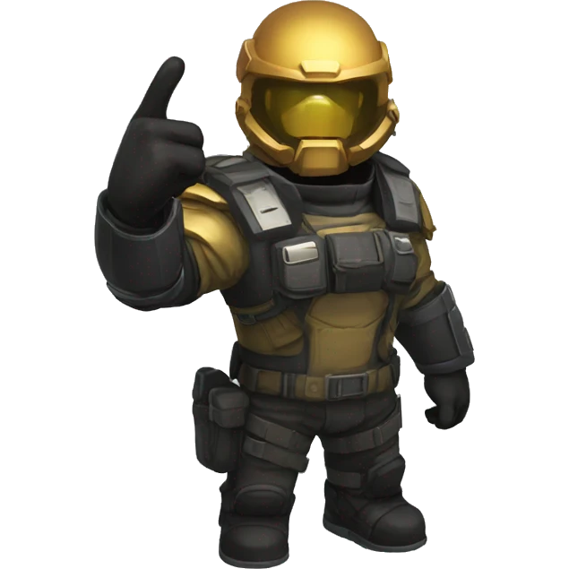Helldivers 2 democracy salute, fist turned inwards, knuckles pointing straight up emoji