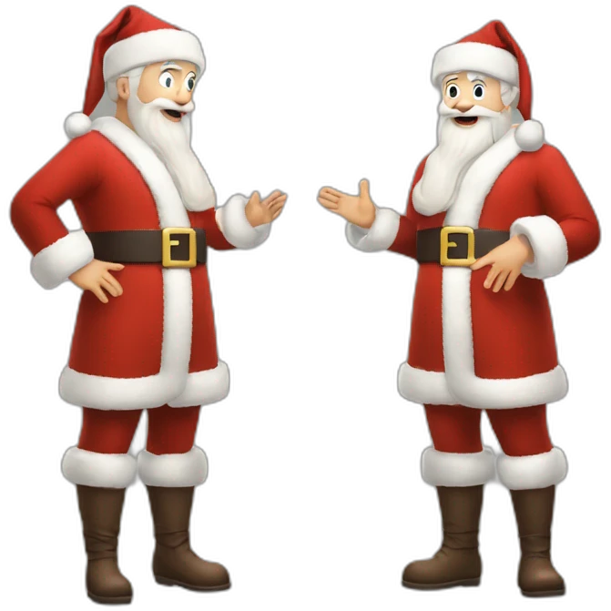 Full height Actively gesturing with hands pale skin Santa Claus emoji