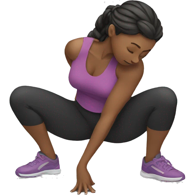 woman squatting emoji