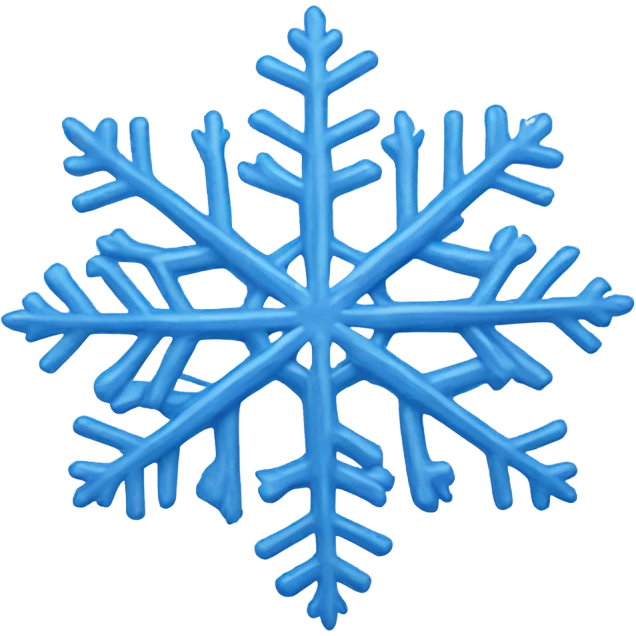Beautiful blue snowflake emoji