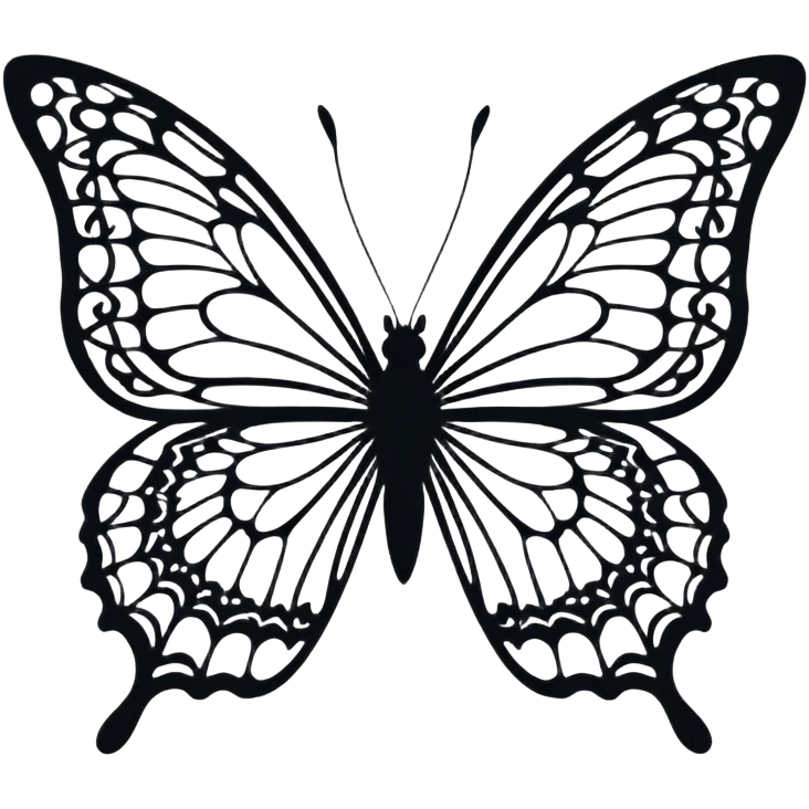 butterfly silhouette emoji