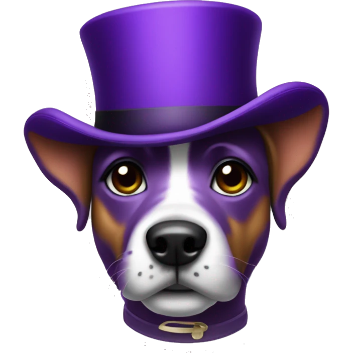Purple dog with rep top hat emoji