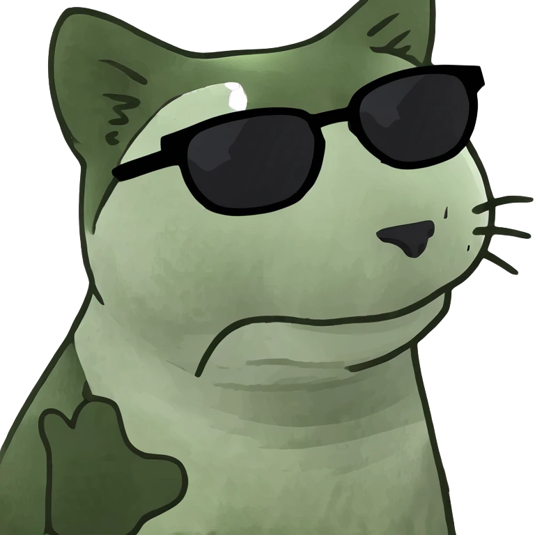 Cat with sunglasses emoji