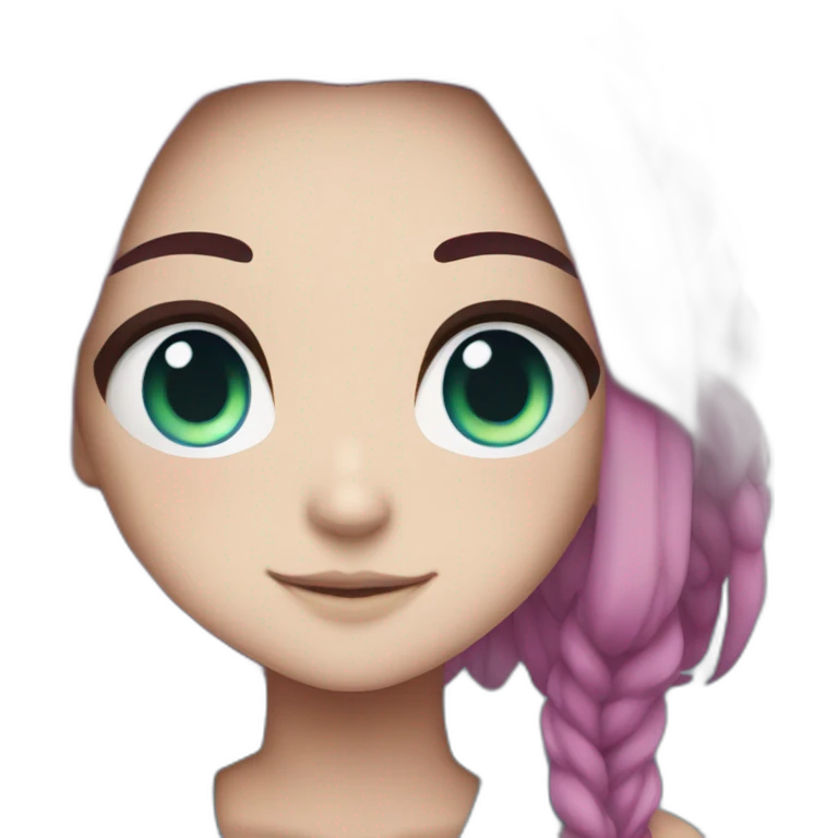 Nezuko whith blue hair emoji