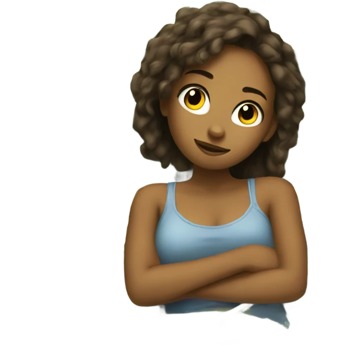 Girl laying in money emoji