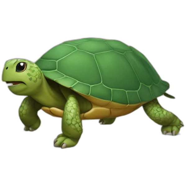 Tortue sur un chien emoji