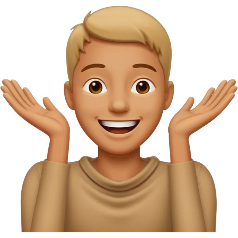 Person with hands around neck laughing  emoji