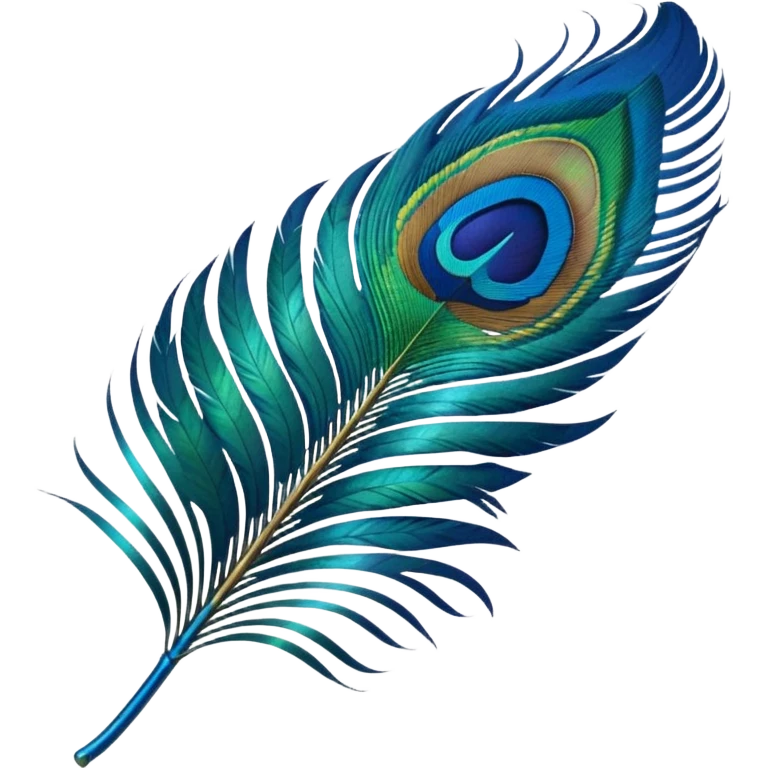 Create a single peacock feather emoji for instagram bio emoji