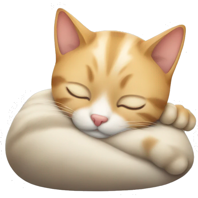 Cat sleeping emoji