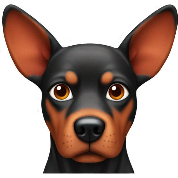 solid red dog with pointed ears emoji