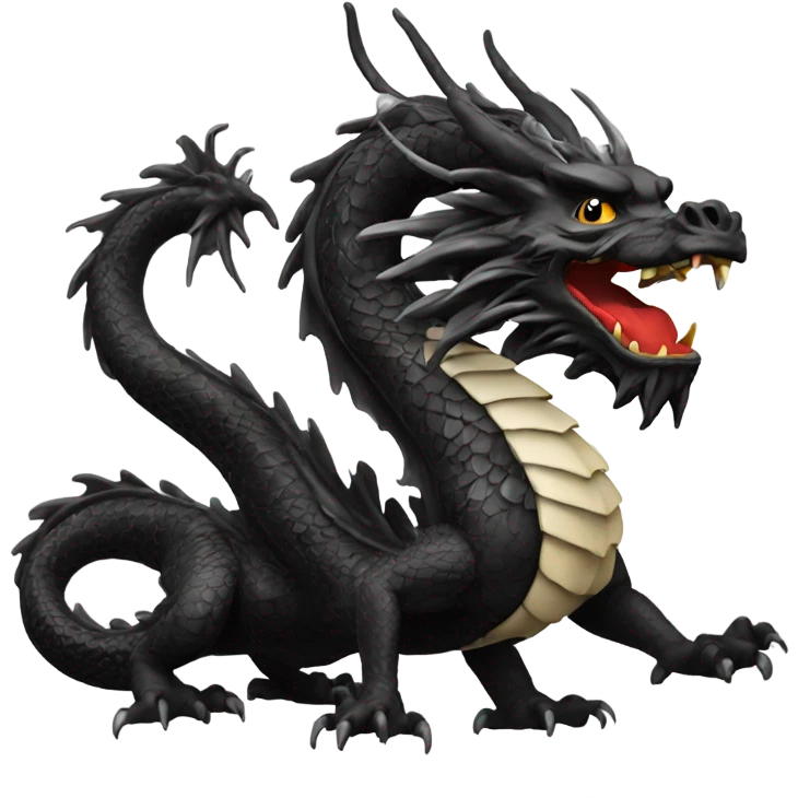 china dragon black emoji