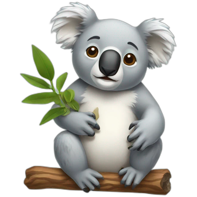 sick koala emoji