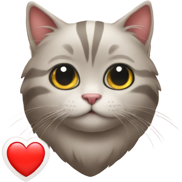 Cat and heart  emoji