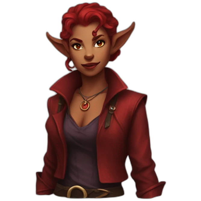 red female tiefling emoji