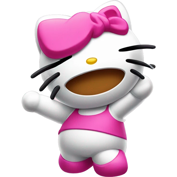 Hello kitty dabbing emoji
