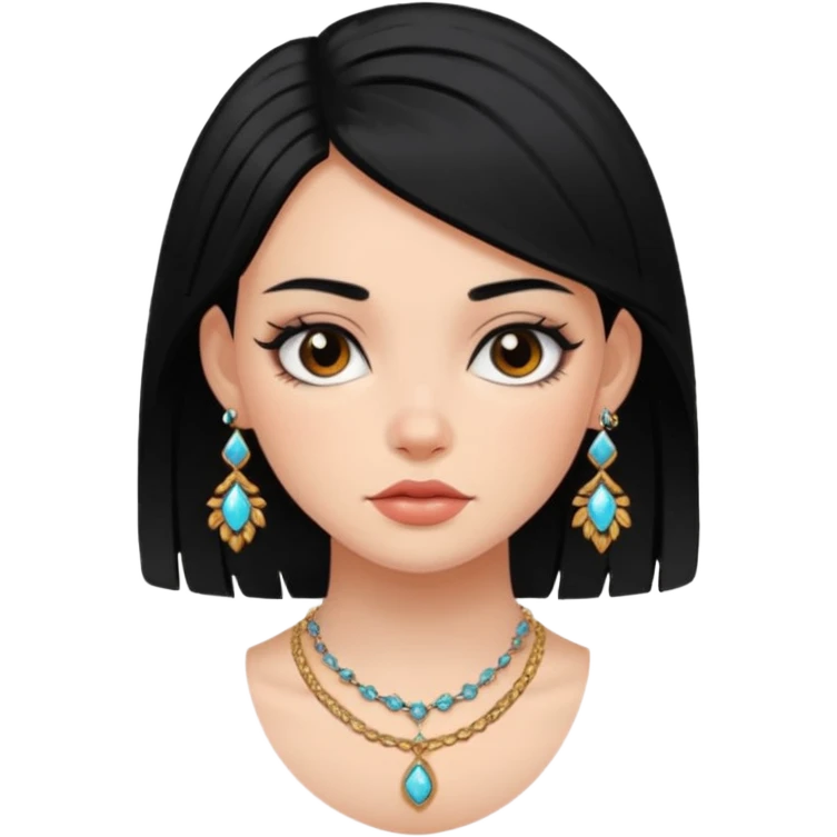 black-haired girl with jewelry and tattoos  emoji