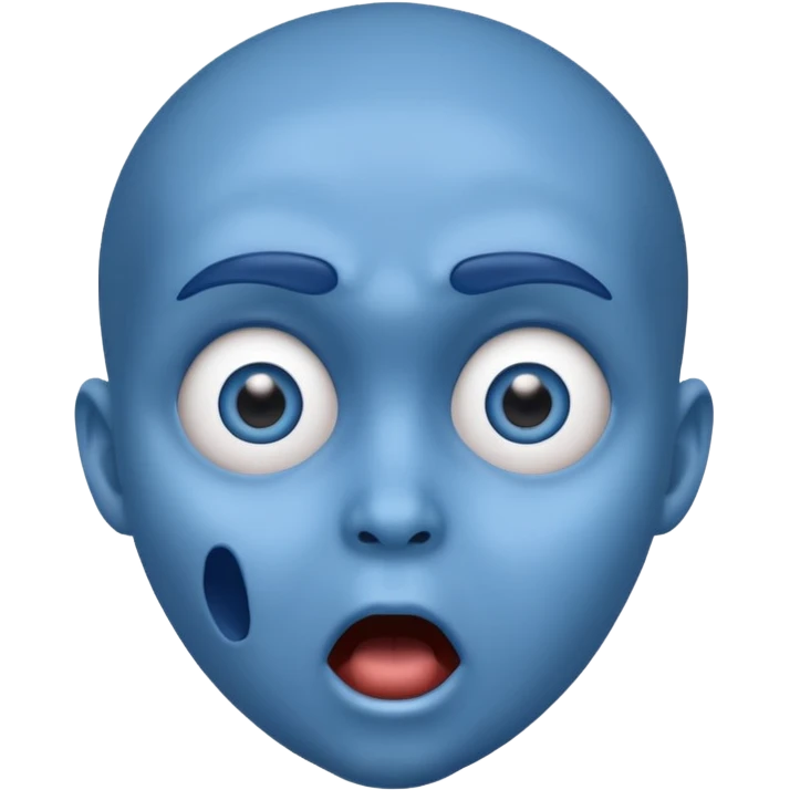 blue surprised  emoji