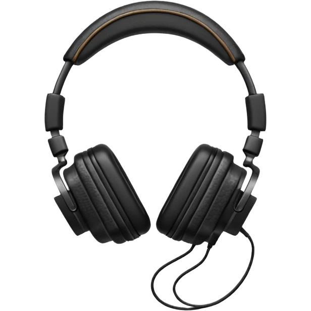 Icon of headphones with square ear pads in the Marshall style. emoji