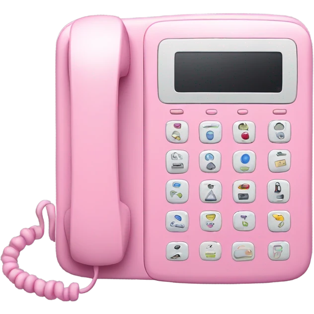 Pink phone emoji