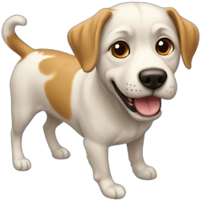 Chat sur chien emoji