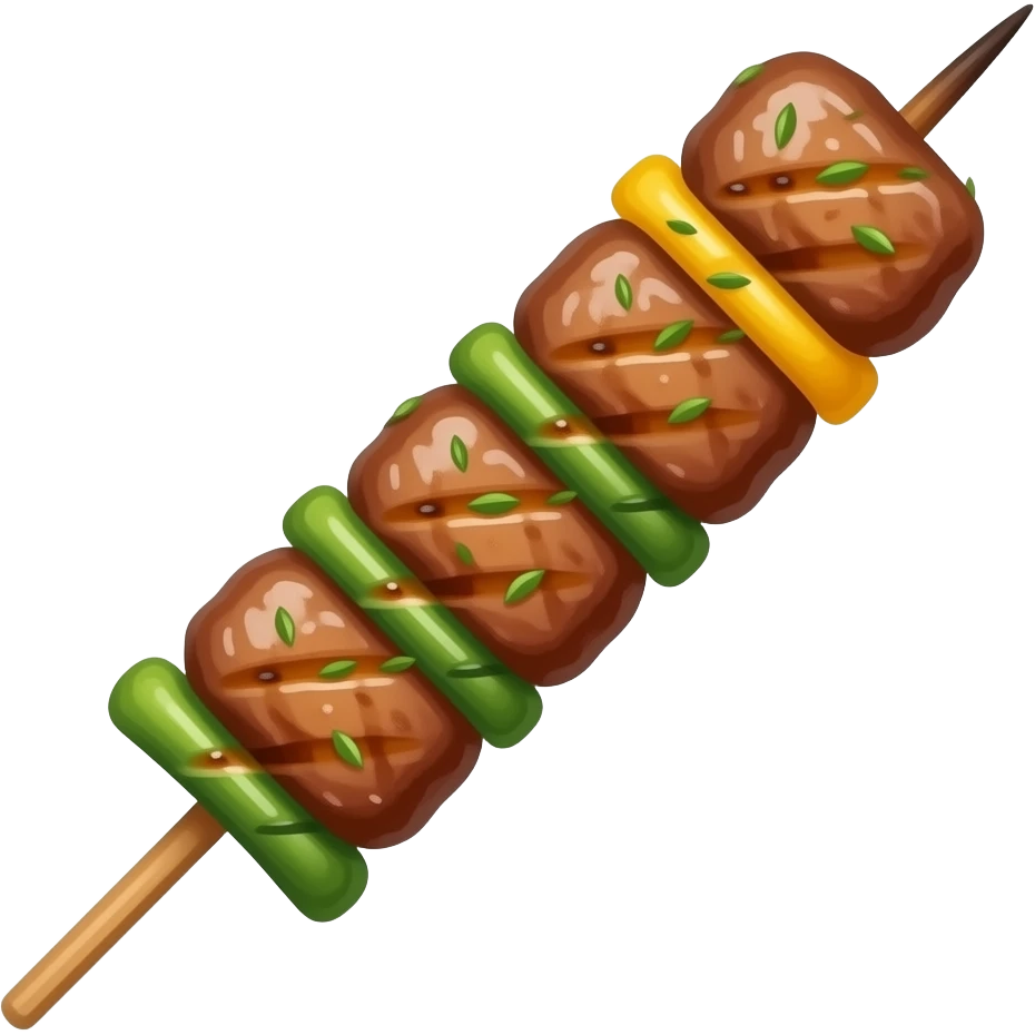 เนื้อเสียบไม้ย่าง แบบไทยๆ emoji