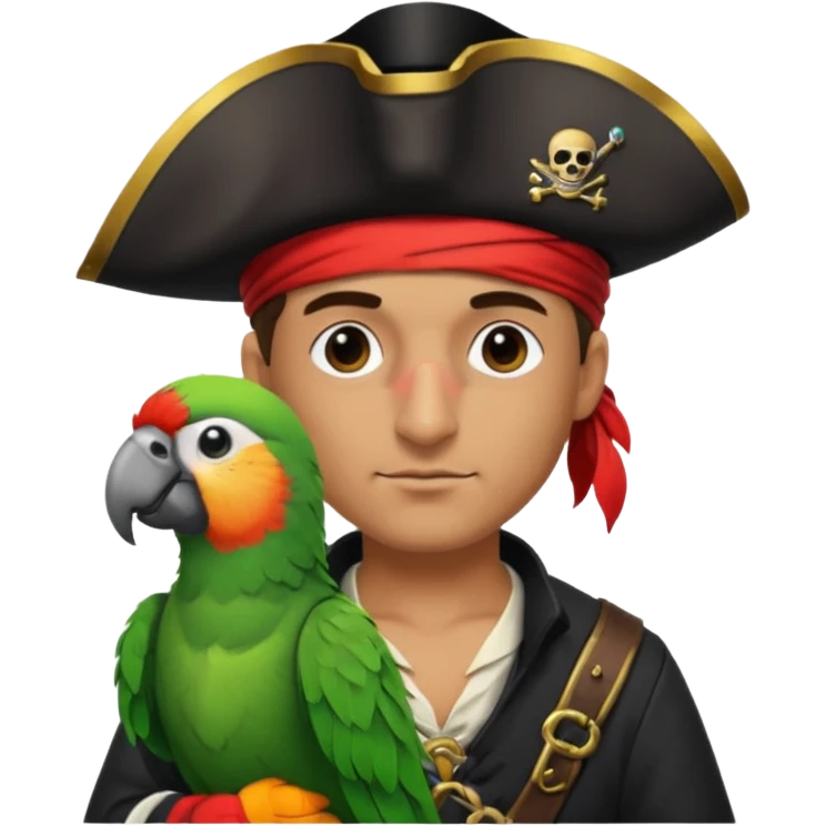 pirate and parrot emoji