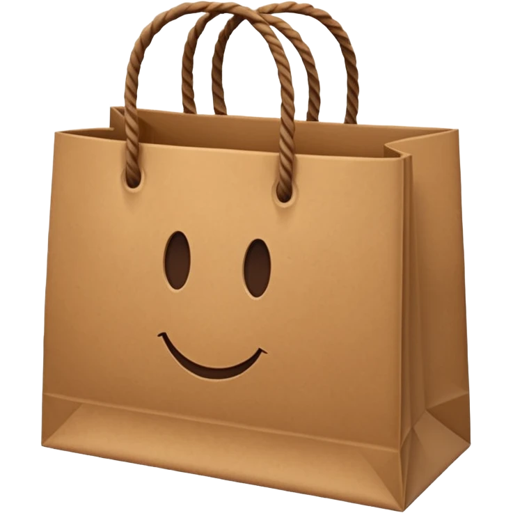 brown shopping bag emoji emoji