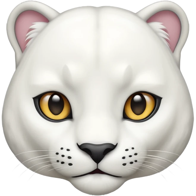 white panther emoji like one you would see on discord emoji