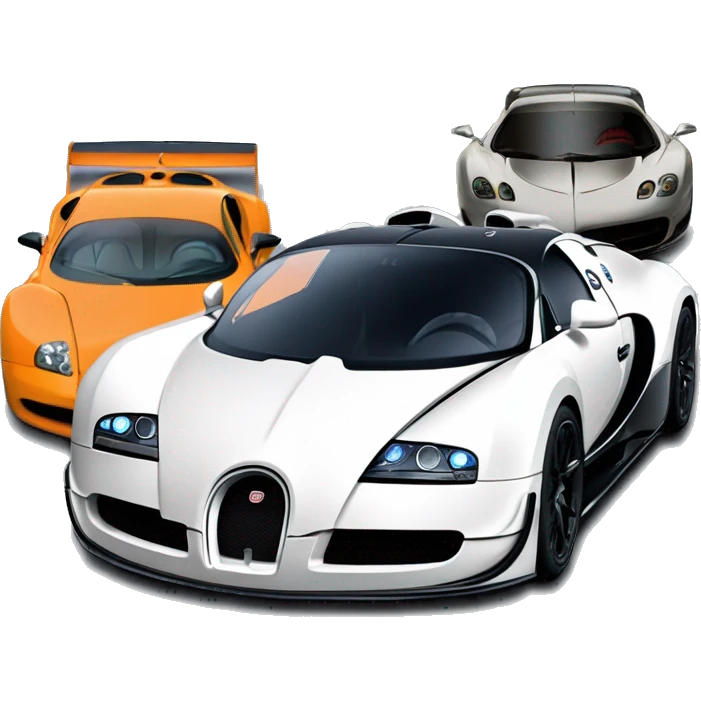 bugatti veyron supersport and pagani zonda r mixed togeth emoji