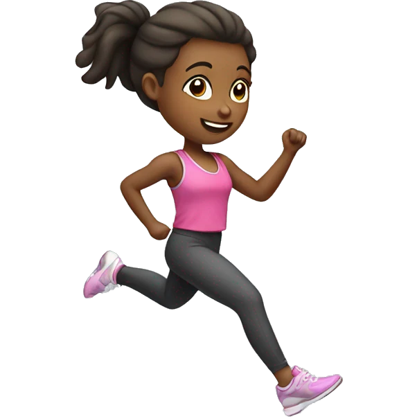 girl doing aerobic emoji