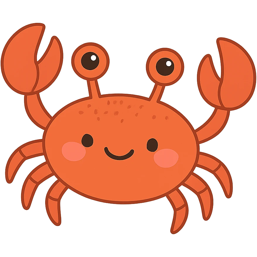 cute young crab emoji