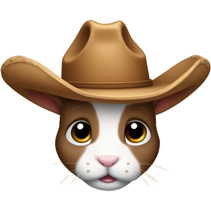 Floppy ear bunny wearing cowboy hat emoji