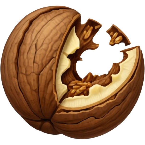 walnut with a bite taken out emoji