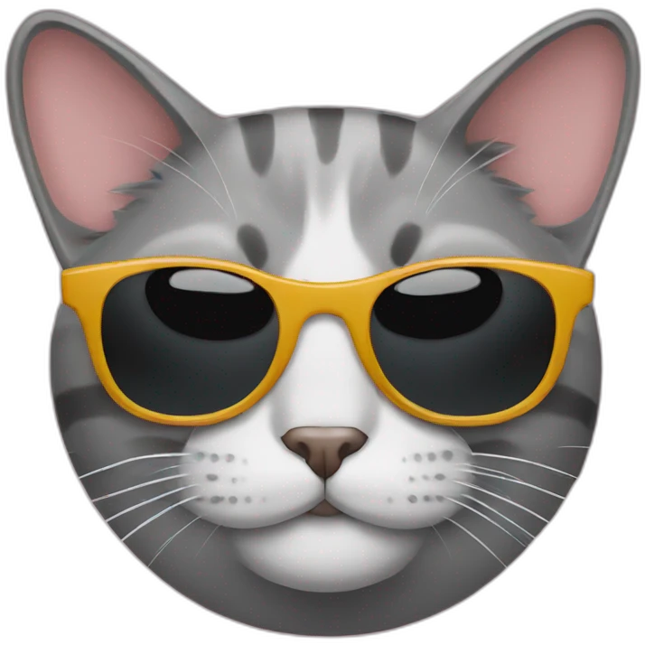 Cat with sunglasses emoji