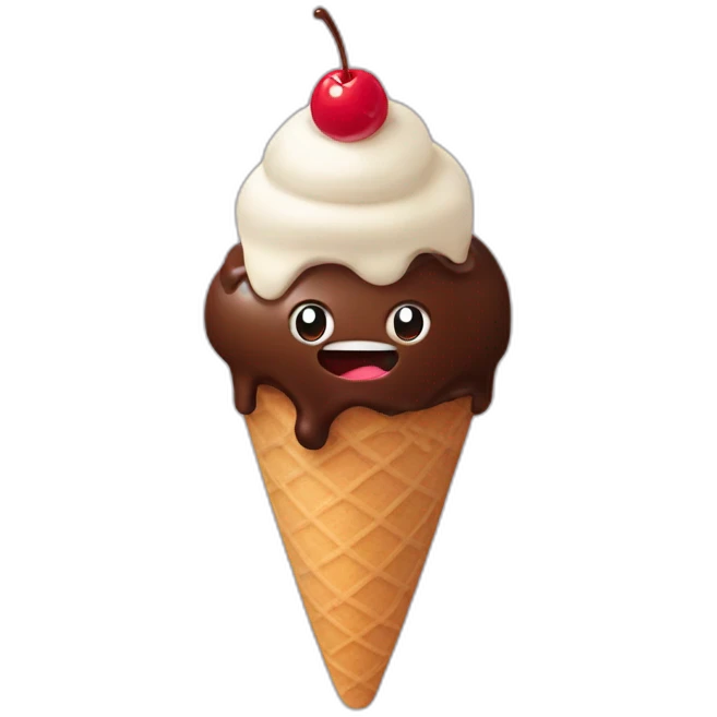 Chocolate icecream terrorizing london emoji