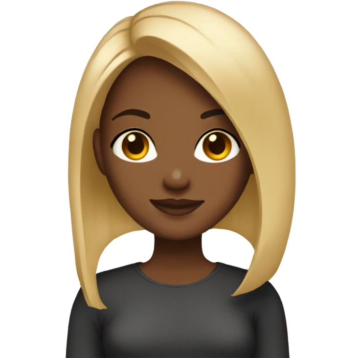 Brownskin girl with straight blond haïr emoji