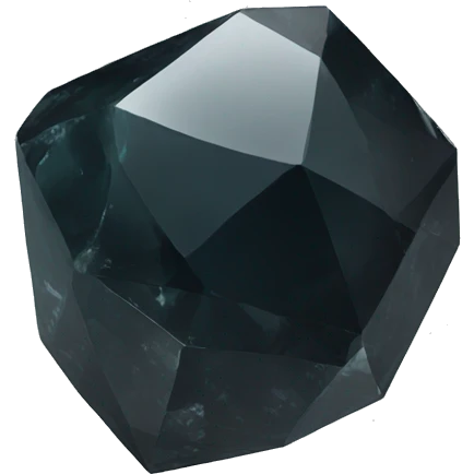 an onyx gem waving emoji