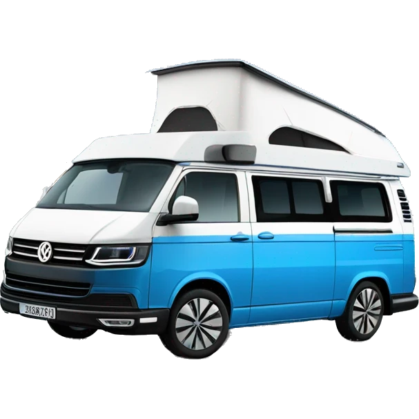 VW T6.1 California camping bus VW blue white emoji