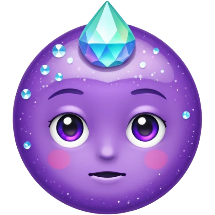 Glitter purple and cian like emoji