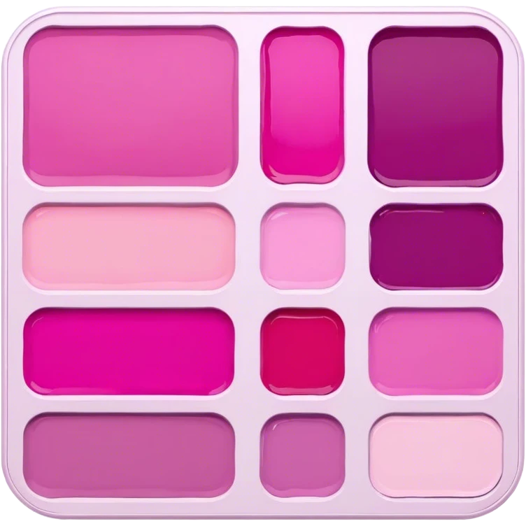 dark pink Paint palette realistic emoji
