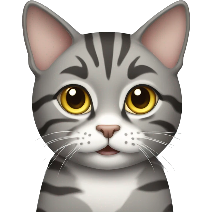 Gray tabby Maine Cook cat  emoji